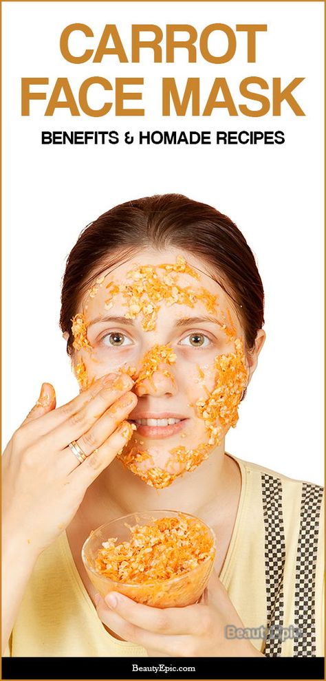 If you have acne prone skin, you can try out the face mask comprising of carrots. It will clear the acne and provide a glowing face. Carrot Face Mask, Avocado Face Mask Recipe, Cucumber Mask, Face Mask For Blackheads, Avocado Face Mask, Turmeric Face Mask, Tumeric Face Mask, Oak Cabinet, Brown Spots On Face