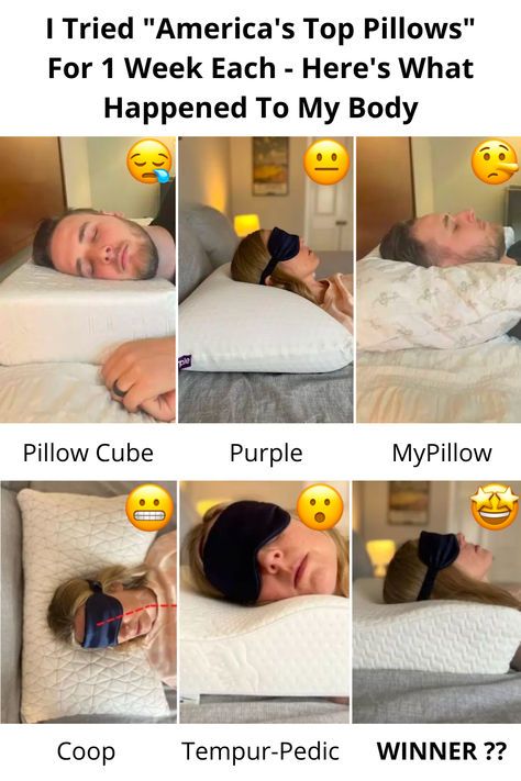 We tested "America's Top Pillows" for 1 Week Each - Here's What Happened To Our Bodies Best Pillows For Sleeping, Best Pillows, Influencer Aesthetic, Side Sleeping, Orthopedic Pillow, Memory Foam Pillows, Stomach Sleeper, Health Ideas, When You Sleep