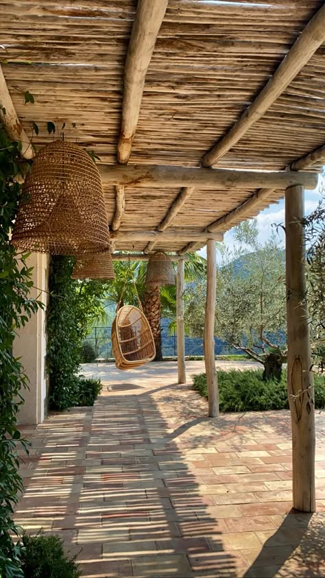 Southwestern Pergola, Budget Pergola, Rustic Terrace, Rustic Decorating Ideas, Rustic Pergola, Timber Pergola, Rustic Patio, Rustic Decorating, Wood Pergola