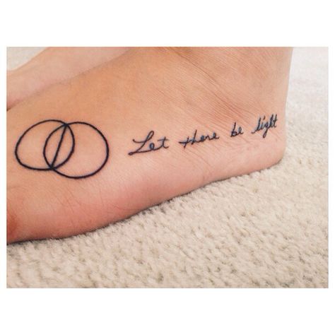 Let there be light. First two tattoos! Let There Be Light Tattoo, Light Tattoo, Let There Be Light, Anime Tattoo, Anime Tattoos, Tattoo Inspo, Infinity Tattoo, Tattoo Ideas, Let It Be