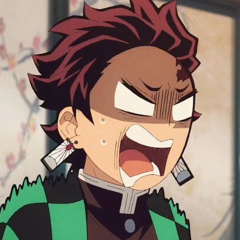 Tanjiro Laughing, Funny Tanjiro, Tanjiro Icon, Demonslayer Tanjiro, Kamado Tanjiro, Funny Expressions, Tanjiro Kamado, Face Expressions, Cute Little Things