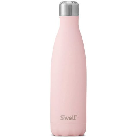 Garrafa Térmica S'Well 500 ml Sport Yoga Water Bottle, Swell Water Bottle, Swell Bottle, Pink Water Bottle, Blue Granite, Metal Water Bottle, Cute Water Bottles, Silver Caps, Topaz Color