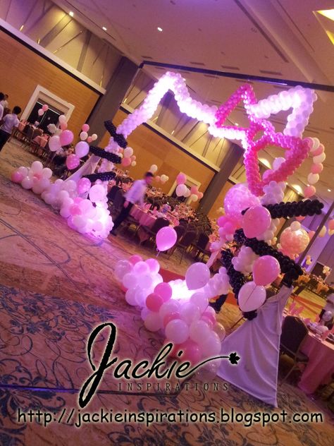 Hello Kitty Theme Sweet 16, Hello Kitty Arch Balloon, Hello Kitty Quinceanera Invitations, Ballroom Party Ideas, My Melody Quinceanera, Hello Kitty Quince Invitations, Hello Kitty Themed Quince, Hello Kitty Quince Dress, Hello Kitty Themed Quinceanera