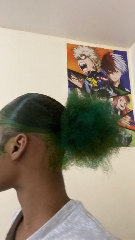 Peak A Boo Skunk Stripe Hair, Emerald Green Skunk Stripe Hair, Different Hair Dye Colors, Peekaboo Hair Color Brown Skin, Blue Face Girlfriend, Green Peak A Boo Hair, Green Hair Color Black Women, Peak A Boo Braids Black Women, Peekaboo Hair Color Black Women Natural Hair