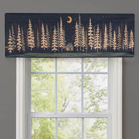 Cabin Window Treatments, Tiny Rustic Cabin, Charcoal Panels, Cabin Curtains, Shed Tiny Home, Tree Curtains, Log Cabin Living, Lodge Cabin, Cabin Christmas