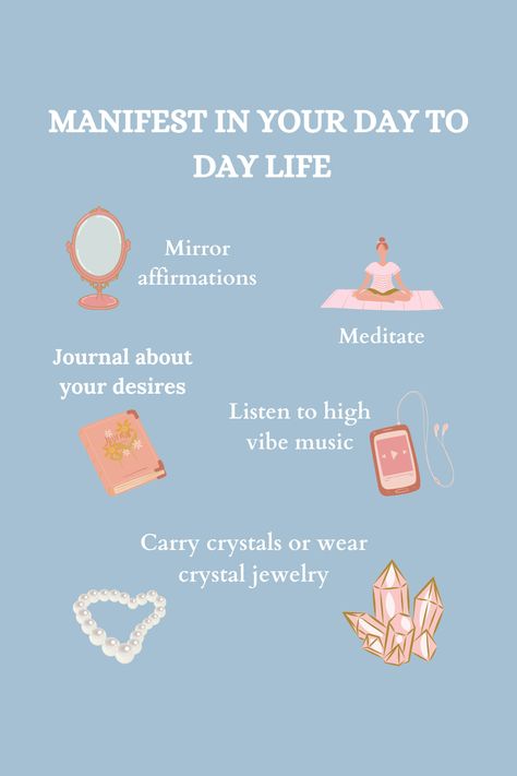 Easy ways to manifest in your day to day life Ways To Manifest, Manifestation Techniques, High Vibes, Positive Self Affirmations, Day To Day, To Day, Good Day, Vision Board, Affirmations