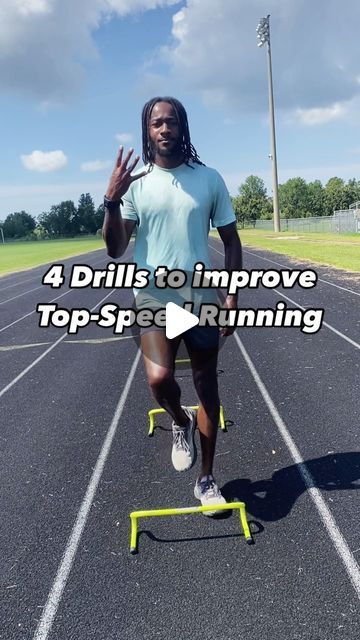 Founder: Keith Davis on Instagram: "4 drills to Improve Top Speed Running!! A-Series . . Want to sprint faster? Sprint Programs, 1on1 Coaching, and video analysis are all available!! Dm me or click the link in bio!!  #godheals #risenathlete #drills #topspeed #sprint #fast #running #hurdles #athlete #sports #speedtraining #speed" Sprint Drills Running, Running Speed Workouts, Speed Drills Running, Sprinter Exercises, How To Get Faster At Sprinting, Sprinting Drills, Workouts For Speed, Sprinting Workouts, Hill Sprint Workout