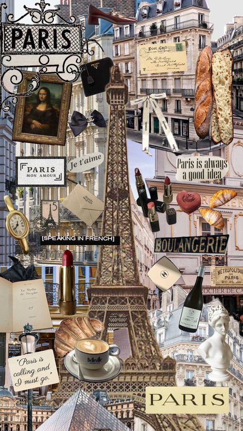 paris! #parisaesthetic #france #messy #cafe #vintage Cafe Vintage, Eiffel Tower, Tower, Cafe, Paris, France, Collage