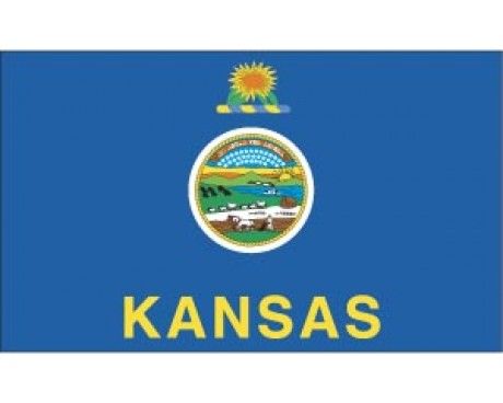 Kansas Flag - Outdoor Kansas Flag, Toefl Exam, Toefl Ibt, State Of Kansas, English Newspapers, Esl Teachers, Flag Sticker, Kansas State, Poor People