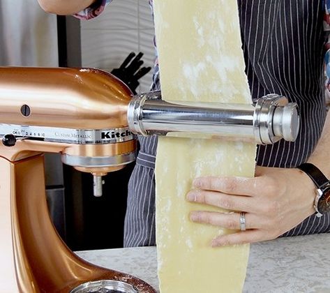 Kitchenaid pasta roller Kitchenaid Mixer Pasta, Pasta Machine Recipes, Homemade Pasta Kitchenaid, Kitchen Aid Pasta, Recipes With Lasagna Noodles, Pasta Making Recipes, Pasta Maker Recipes, Homemade Lasagna Noodles, Making Pasta From Scratch