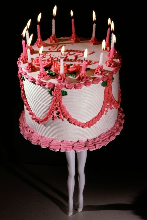 See Photos From an ICP Spotlight of Artist Laurie Simmons Walking Cake, Cake Costume, Feminist Artist, Easter Wallpaper, Dress Cake, Colorful Cakes, 25th Birthday, Cake Designs Birthday, Vintage Cake