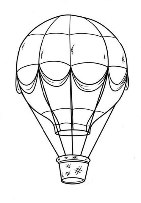 Air Ballon Draw, Airbaloon Drawing, Hot Air Ballon Drawings, Hotairballoon Drawing, Blimp Drawing, Ballon Drawing, Hot Air Balloon Drawing, Baloon Art, Hot Air Balloon Tattoo