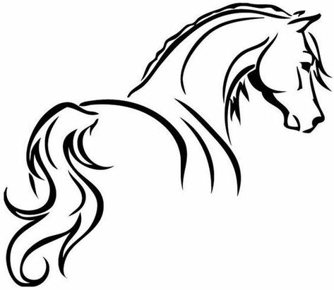 11/3/18 Horse Outline Tattoo, Horse Outline, Outline Tattoo, Horse Silhouette, Horse Tattoo, Wood Burning Patterns, Horse Drawings, Tattoo Outline, More More