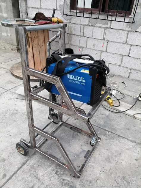 #WeldingProjectsPlans Welding Cart Plans, Beginner Welding Projects, Beginner Welding Projects Ideas, Beginner Welding, Diy Welder, Welding Projects Ideas, Welded Metal Projects, Welding Tables, House Main Gates Design