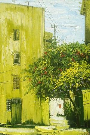 Le Minh Duc - Toriizaka Art Laundry Hanging, The Color Of Money, Gallery Painting, Chartreuse Color, Art News, Green Theme, Colour Board, Green Colour, Mellow Yellow