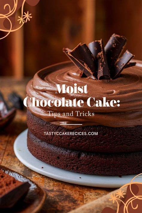 Discover the secret to a perfectly moist chocolate cake with these expert tips and tricks! Whether you're a baking pro or just starting out, this easy recipe will help you create a rich, decadent cake that everyone will love. 🍫🎂
Find the full recipe and more tips at Tastycakerecipes.com!"

#ChocolateCake #MoistCake #BakingTips #CakeRecipes #ChocolateLovers #HomemadeCake #EasyBaking #DessertRecipes #CakeDecorating #BakingTricks #TastyCakes #BakingInspiration #ChocolateDesserts #DeliciousDesserts #CakeLovers Elegant Chocolate Cake Design, Elegant Chocolate Cake, Chocolate Cake Design Ideas, Cake Tips And Tricks, Chocolate Bar Recipe, Coconut Pecan Frosting, Chocolate Cake Recipe Moist, Chocolate Cake Designs, Rich Cake