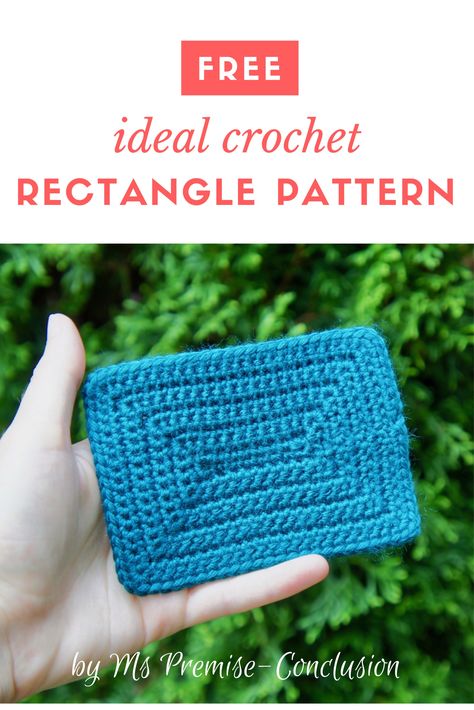 Crochet Rectangle Amigurumi, Crochet Rugs Free Patterns Rectangle, Solid Granny Rectangle Pattern, Crochet Rectangle Bag Base Pattern, Small Rectangle Crochet Basket Pattern Free, How To Crochet Rectangle, Rectangular Crochet Pattern, Crochet Rectangle Rug Pattern Free, Crochet Block Patterns Free