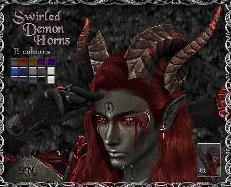 love 4 cc finds — lunar-nelfean: ∙∙ Swirled Demon Horns (Sims 4)... Sims Demon Cc, Sims 4 Demon Mod, Sims 4 Cc Demon Horns, Ts4 Demon Cc, Demon Sims 4 Cc, Sims 4 Horns Cc, Sims 4 Cc Horns, Sims 4 Demon Cc, Demon Clothes