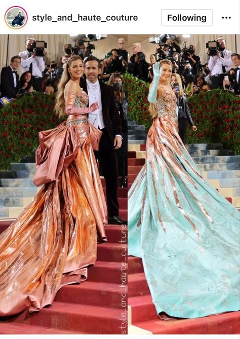 Blake Lively Dress, Blake Lively Met Gala, Schiaparelli Dress, Met Gala Dresses, Atelier Versace, Gala Dresses, Celebrity Look, Celebrity Outfits, Blake Lively