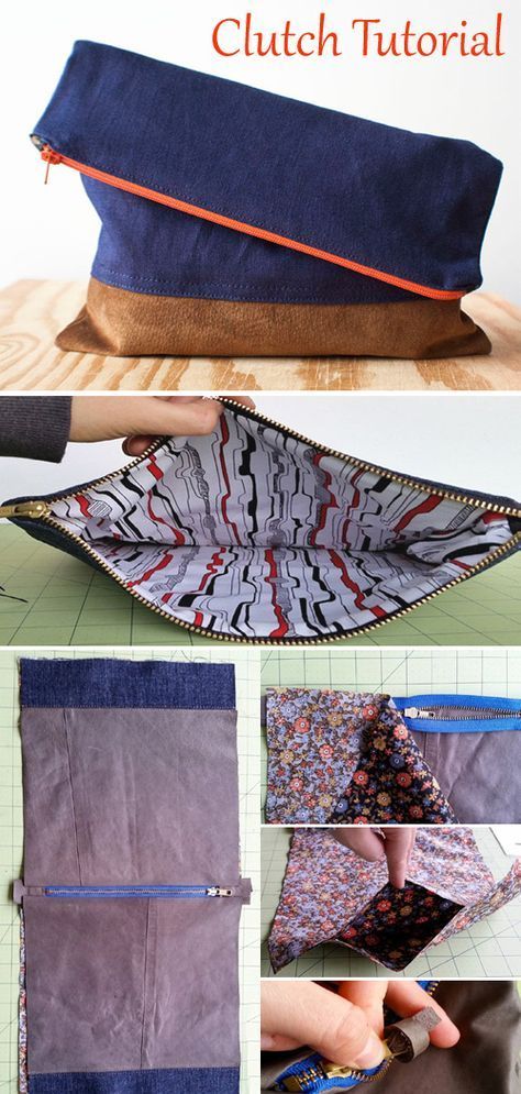 DIY Fold Over Clutch  pattern and tutorial Fold Over Clutch Pattern Free Sewing, Fold Over Bag Pattern, Clutch Pattern Sewing, Fold Over Clutch Pattern, Oversized Clutch Purse, Estilo Rachel Green, Zipper Face, Clutch Pattern, Denim Clutch