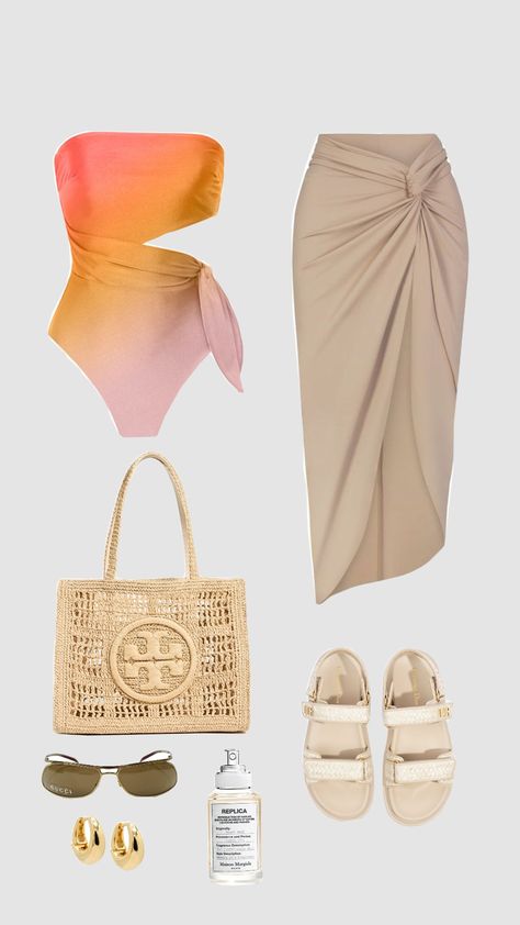 Beach Outfits Polyvore, Beach Night Outfit, Party Outfit Night, Beach Party Outfit, Dress Hairstyle, Honeymoon Wardrobe, Holiday Outfits Summer, Beach Party Outfits, Tropical Outfit