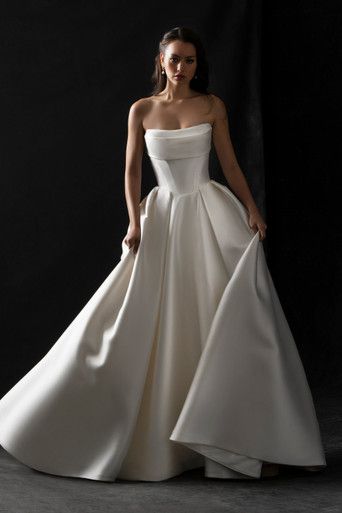 Allure Bridal Couture, Mikado Wedding Dress, Lazaro Bridal, Allure Couture, Basque Waist, Allure Bridals, Dresses Quinceanera, Couture Dress, Tuxedo Dress