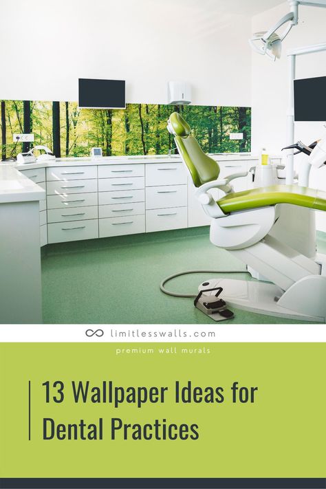 Create a space that both looks good and helps your patients feel more relaxed. Here are 13 commercial wall mural ideas for dental practices. | Limitless Walls - Premium Wall Murals Dental Office Wallpaper, Dentist Wallpaper, Office Wallpaper Ideas, Halloween Mural, Dental Wallpaper, 13 Wallpaper, Funny Dentist, Kids Dentist, Dental Office Decor