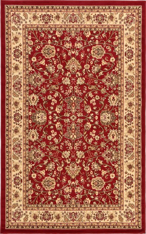 PRICES MAY VARY. Designed to withstand everyday wear, this 5' x 8' area rug is the perfect size for bedrooms, dining rooms, living rooms, or anywhere you want to bring a little more style into your home. The rich color of this burgundry rug is a great way to class up any space. A bold central medallion and playful color options makes the Yasmin Collection the perfect vintage style rugs. Medium-pile rugs provide a happy medium between durability and comfort. With occasional cleaning, they're best Red Persian Rug, Vintage Style Rugs, Botanical Vintage, Rugs Uk, Indian Rugs, Vintage Area Rug, Burgundy Floral, Unique Loom, Carpet Design