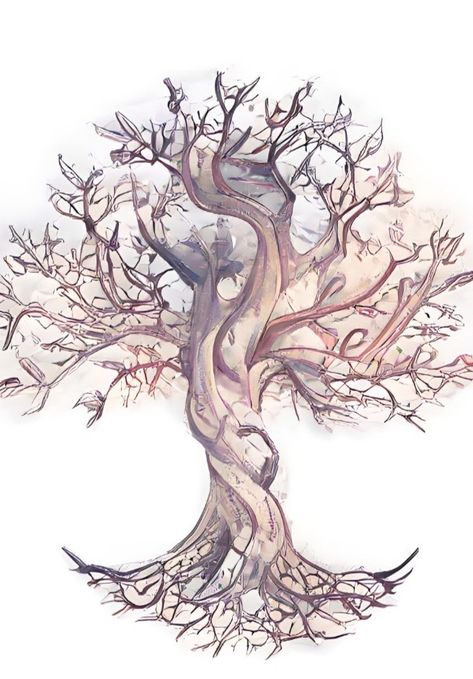 Ilustration of the tree of life. Colorful Yggdrasil Tree Of Life Sketch, Life Sketch, The Tree Of Life, Tree Drawing, Life Drawing, Tree Art, The Tree, A Tree, Tree Of Life