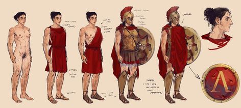 ArtStation - Sparta, Basuki Warrior Background, Types Of Characters, Roman Characters, Greek Warrior, Greek Mythology Art, Queer Art, Mythology Art, Historical Art, Character Design Animation