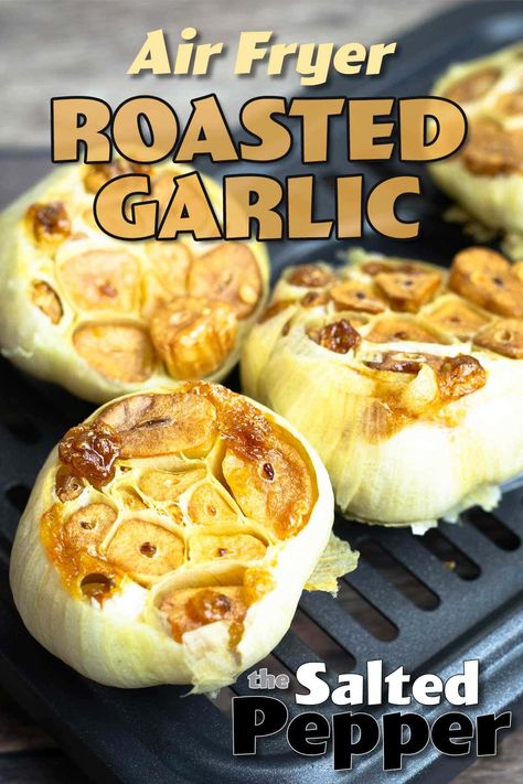 Air Fryer Roasted Garlic, Air Fryer Sides, Air Fryer Side Dishes, Air Fryer Recipes Healthy Low Carb, Air Fryer Vegetable, Garlic In Olive Oil, Roasted Garlic Recipe, Air Fryer Veggies, Roast Garlic