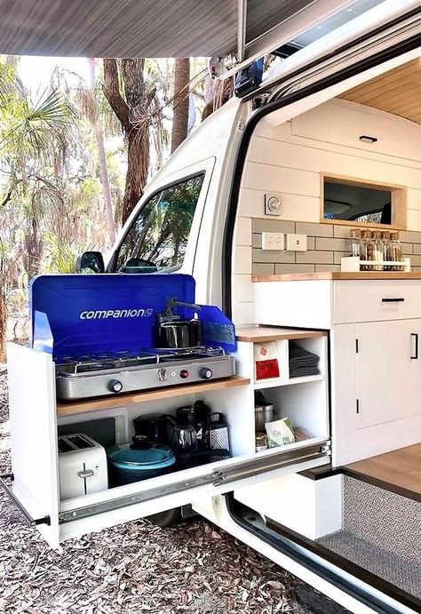 Van Kitchen, Kangoo Camper, Converted Vans, T3 Vw, Kombi Home, Micro Camper, Van Conversion Interior, Campervan Life, Build A Camper Van