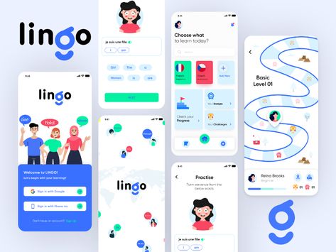 Lingo - Language Learning App by Codiant Software Technologies Pvt. Ltd. App Wireframe, Learning Maps, Language Learning App, Kids Learning Apps, Language Learning Apps, Language Apps, Mobile Application Design, Learning Logo, Learning Sites