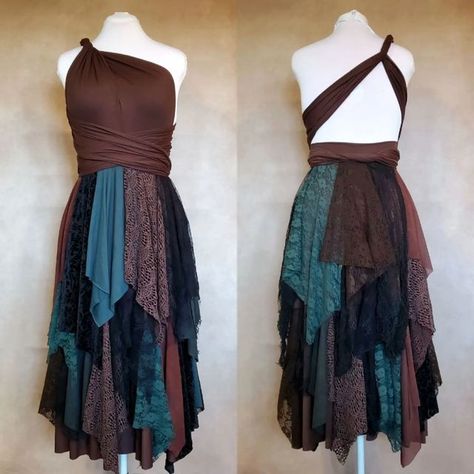 Fairy Larp Costume, Elven Cosplay Costume For Larp, Pixie Dresses, Pixie Cosplay, Dnd Costume, Ren Faire Layered Skirt, Forest Fairy Skirt, Forest Elf Skirt, Pixie Clothes