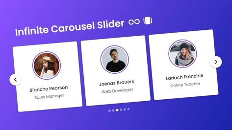 Learn how to create a draggable card slider in HTML, CSS, and JavaScript. In this card slider, the user can slide cards by dragging them or using the left or ri Card Slider, Image Slider, Html And Css, Cardboard Crafts Diy, Online Teachers, Sales Manager, Html Css, Cardboard Crafts, Web Development