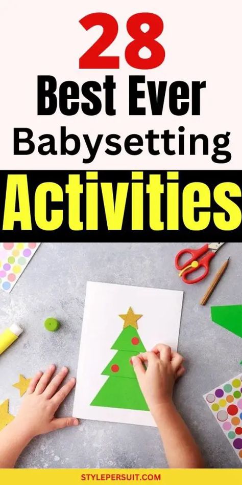 Baby Sitting Games:  28 Best Babysitting Activities to Keep Children Entertained Fun Ideas To Do When Babysitting, Group Babysitting Activities, Winter Babysitting Activities, Activities To Do When Babysitting, Games For Babysitting, Babysitting Activities Indoor, Things To Do When Babysitting Kids, Babysitting Activities For Older Kids, Things To Do With Kids While Babysitting