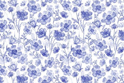 Blue flowers iPhone wallpaper, watercolor | Premium Photo Illustration - rawpixel Floral Background Aesthetic, Blue Anemone Flower, Purple Floral Background, Flower Desktop Wallpaper, Blue Flowers Background, Blue Anemone, Aesthetic Watercolor, Blue Flower Wallpaper, Background Flower