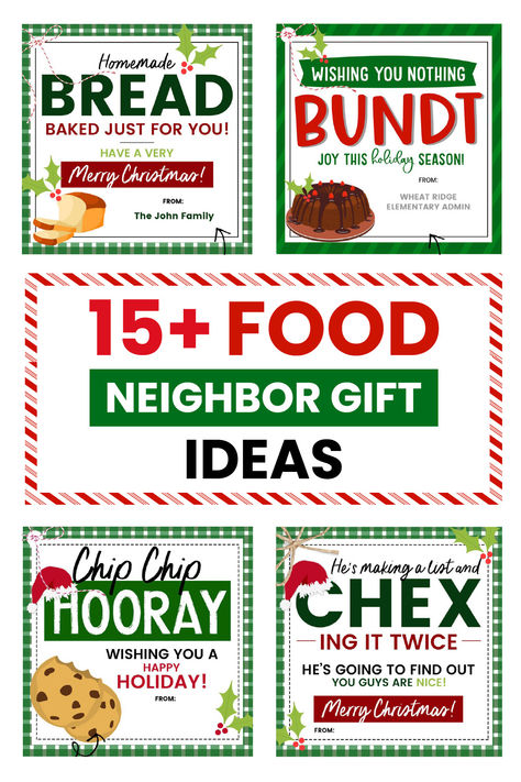 If you’re planning to bring food to your neighbors this year chances are I have a cute ready-made gift tag that will take your delicious plate to the next level. Neighbor Gift Tags Free Printable, Christmas Gifts Food, Neighbor Christmas Gift Ideas, Neighborhood Christmas Gifts, Christmas Gift For Neighbors, Christmas Gifts For Neighbors, Free Christmas Labels, Christmas Neighbor Gifts, Neighbor Gift Ideas