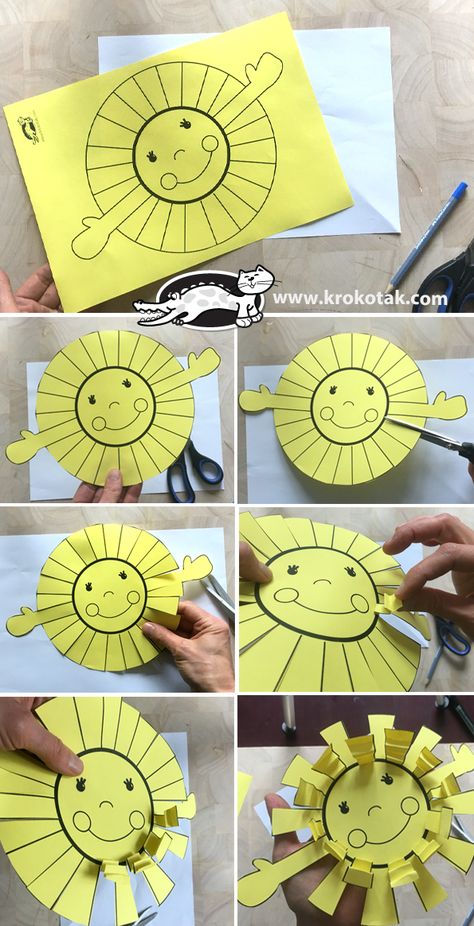 krokotak | WELCOME SUN! Christmas Crafts For Kids Preschool, Crafts For Kids Preschool, Sun Crafts, Kindergarten Themes, Summer Crafts For Kids, Hand Crafts For Kids, Classroom Projects, Teacher Things, Craft For Kids