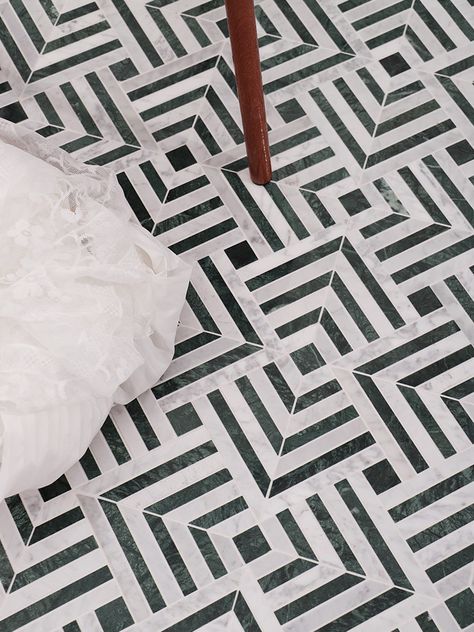 Transform your space with the sophisticated beauty of Green and White Marble Geometric Pattern Mosaic Tiles. The harmonious blend of natural marble tones and striking geometric design brings a fresh, luxurious feel to any wall or floor. Perfect for modern, classic, and high-end interiors. #mosaicos #walltilesart #WallTiles #walltilespattern #tilesdesign #bathroomdesign #marblemosaictiles #flooringideas #floortile #mosaictileart #flooringdesign #floortiledesign #floor #floortilespattern #floor... Mosaic Tile Art, Floor Tile Design, Marble Mosaic Tiles, Floor Design, White Marble, Mosaic Tiles, Green And White, Modern Classic, Wall Tiles