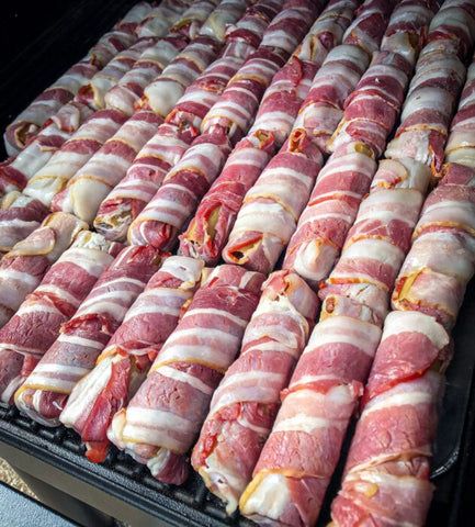 Smoked Shot Gun Shells (Bacon wrapped stuffed manicotti shells) – Humphreys BBQ Shotgun Shell Recipe, Shotgun Shells Recipe Oven, Baked Shotgun Shells, Stuffed Manicotti Shells, Bbq Shotgun Shells, Smoked Shotgun Shells Recipe, Shotgun Shells Recipe, Smoked Shotgun Shells, Manicotti Shells