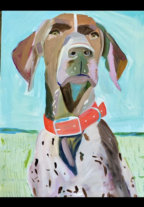 Abstract Dog Painting Modern, Pointer Painting, Abstract Dog Painting, German Shorthair Pointer, Hunting Painting, Shorthair Pointer, Hunting Art, Bird Dog, German Shorthair