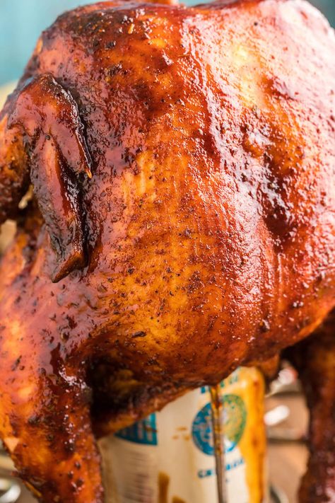 Beercan Chicken, Traeger Smoked Turkey, Steam Chicken Recipe, Can Of Beer, Traeger Grill Recipes, Tattoos For Black Women, Can Chicken Recipes, Bbq Turkey, Smoked Turkey Recipes