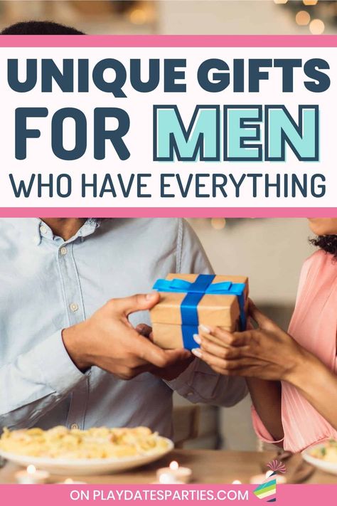 Whether it’s a birthday gift for my dad or an anniversary gift for my husband, finding unique gifts for men who have everything can be a challenge. Sometimes I want to give a small, cheap gift, and other times I want a share big expensive present. This list has ideas for useful gifts, and you will also find out how to come up with the best thoughtful and creative gift ideas even if your guy doesn’t fit into typical gift giving categories like outdoor, sports, or alcohol. Gifts For Hubby Birthday, Unique Birthday Gifts For Boyfriend For Him, Birthday Gift Ideas For Husband Creative, 50 Th Birthday Gift Ideas Men, 25th Boyfriend Birthday Ideas, Men’s 50th Birthday Gift Ideas, Creative Gifts For Husband Birthday, 25 Gifts For 25th Birthday For Him Ideas, Male Anniversary Gift Ideas