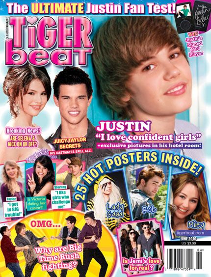 Tiger Beat June 2010 2010s Magazine Covers, Tiger Beat Magazine 2000s, Nostalgia Party, Tiger Beat Magazine, 2000s Posters, 2000s Magazines, Teen Magazines, Retro Magazine, Selena And Taylor