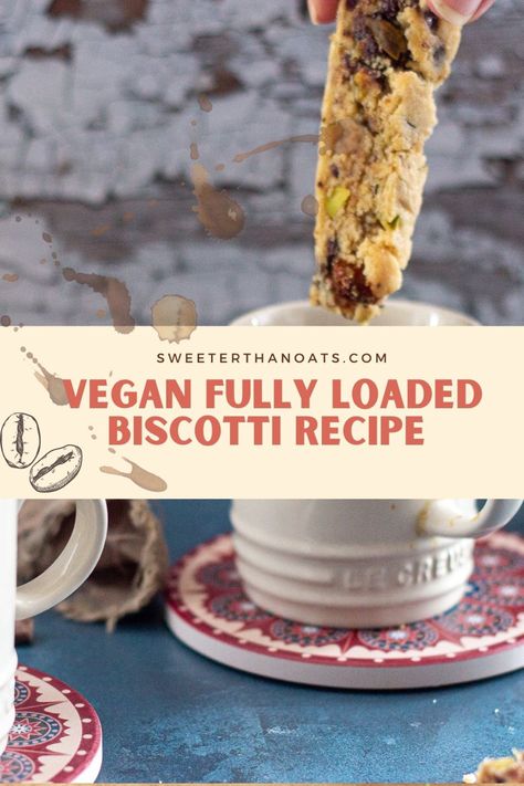 Easy vegan biscotti recipe / how to make vegan biscotti Vegan Biscotti Recipe, Vegan Biscotti, Nuts And Chocolate, Road Snacks, Biscotti Recipe, Recipe Simple, Chocolate Nuts, Italian Cookies, Vegan Dessert