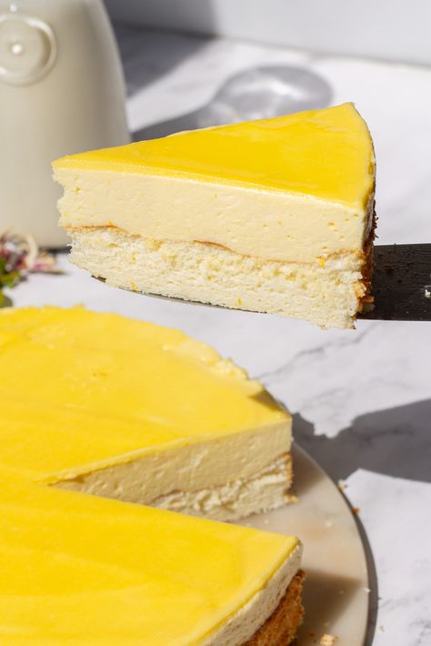 Triple Lemon Mousse Cake - Kitchen-by-the-Sea Triple Mousse Cake, Lemon Mousse Cake Recipe, Exquisite Desserts, Lemon Mousse Cake, Lemon Chiffon Cake, Almond Coffee Cake, Lemon Cakes, Mousse Cakes, Lemon Mousse