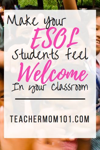 Teaching ESOL is the most rewarding job! Here are some tips to help you make your EL students feel welcome in your classroom! Esol Resources, Teaching Ell Students, Esol Classroom, Daycare Curriculum, Teaching English Language Learners, Esl Teaching Resources, Ell Students, Responsive Classroom, Esl Classroom