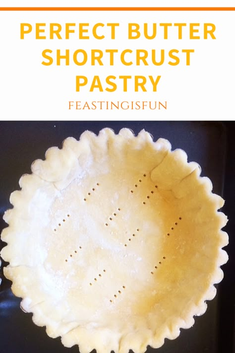 Easy Shortcrust Pastry Recipes, Sweet Shortcrust Pastry Recipe, Quiche Pastry, Savoury Pastry Recipe, Savoury Pie, Shortcrust Pastry Recipes, Pastries Recipes Dessert, Savoury Bakes, Butter Pastry