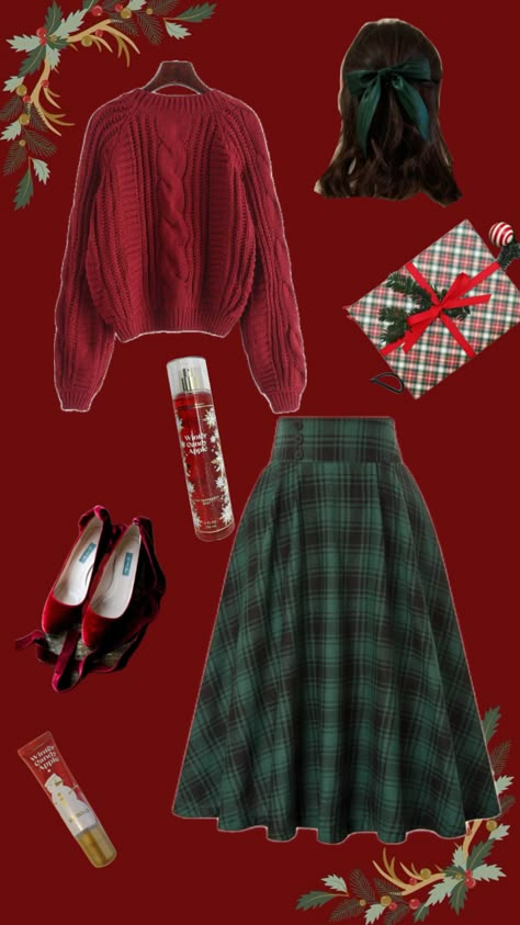 Christmas Outfit Classy, Casual Shopping Outfit, Ae Outfits, Red Christmas Outfit, Carol Dress, Xmas Party Outfits, Cute Christmas Outfits, Trendy Christmas Outfits, Golden Globes Red Carpet